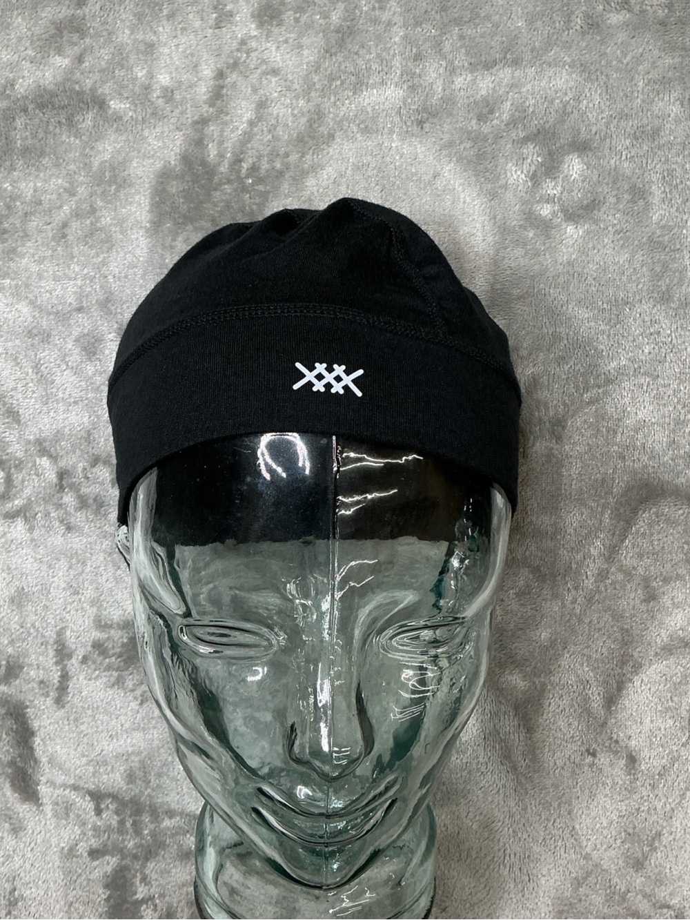 Rhône Beanie Mens O/S Black acrylic merino wool blend logo